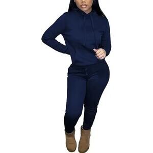 Nimsruc Two Piece Outfits for Women Casual Sweatsuits Set Long Sleeve Hoodie